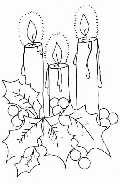 coloriage bougies de noel